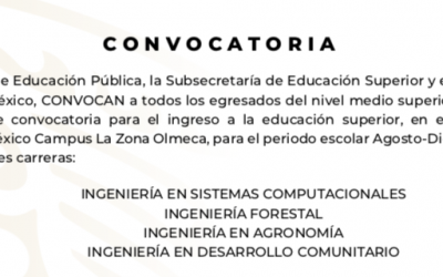 Convocatoria Agosto-Diciembre 2020