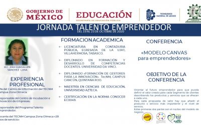 ASÍ COMIENZA LA SEMANA DE JORNADA TALENTO EMPRENDEDOR. CONFERENCIA “MODELO CANVAS PARA EMPRENDEDORES”