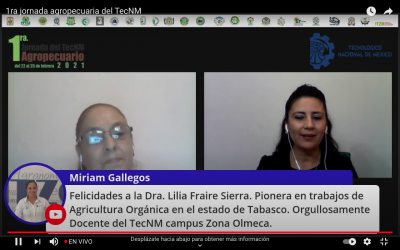 PARTICIPA DOCENTE INVESTIGADORA DEL TECNM CAMPUS ZONA OLMECA EN LA 1RA. JORNADA TECNM AGROPECUARIO, CON CONFERENCIA MAGISTRAL.
