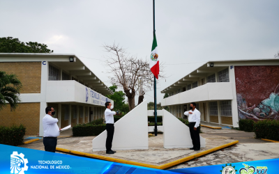 EL TECNM CAMPUS ZONA OLMECA, LLEVA A CABO IZAMIENTO DE BANDERA, POR LA CONMEMORACIÓN DEL 107 ANIVERSARIO DE LA “HEROICA DEFENSA DEL PUERTO DE VERACRUZ”