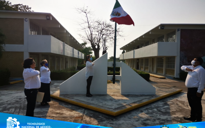 IZAMIENTO DE BANDERA, POR LA CONMEMORACIÓN DEL 76 ANIVERSARIO, DE “LA MUERTE DE LOS PILOTOS DE LA FUERZA AÉREA EXPEDICIONARIA MEXICANA, ESCUADRÓN 201”